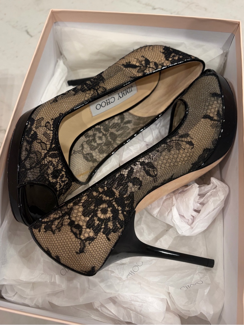 Jimmy Choo lace pumps- 6.5 NEW - Picture 3 of 16
